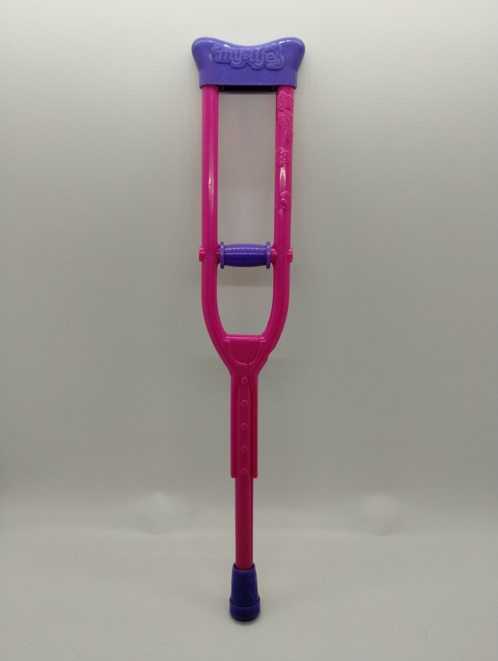 Single My Life 18" Doll size Accessory Crutches Pink and Purple